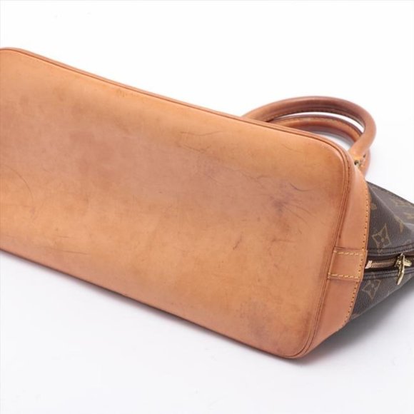 Louis Vuitton Alma W Pm W Lock Brown Monogram Canvas Tote - Picture 6 of 11